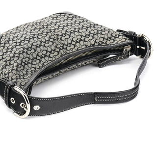 Coach 6351 Grey Black Signature Soho Shoulder Bag