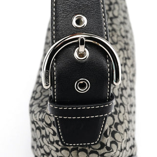 Coach 6351 Grey Black Signature Soho Shoulder Bag