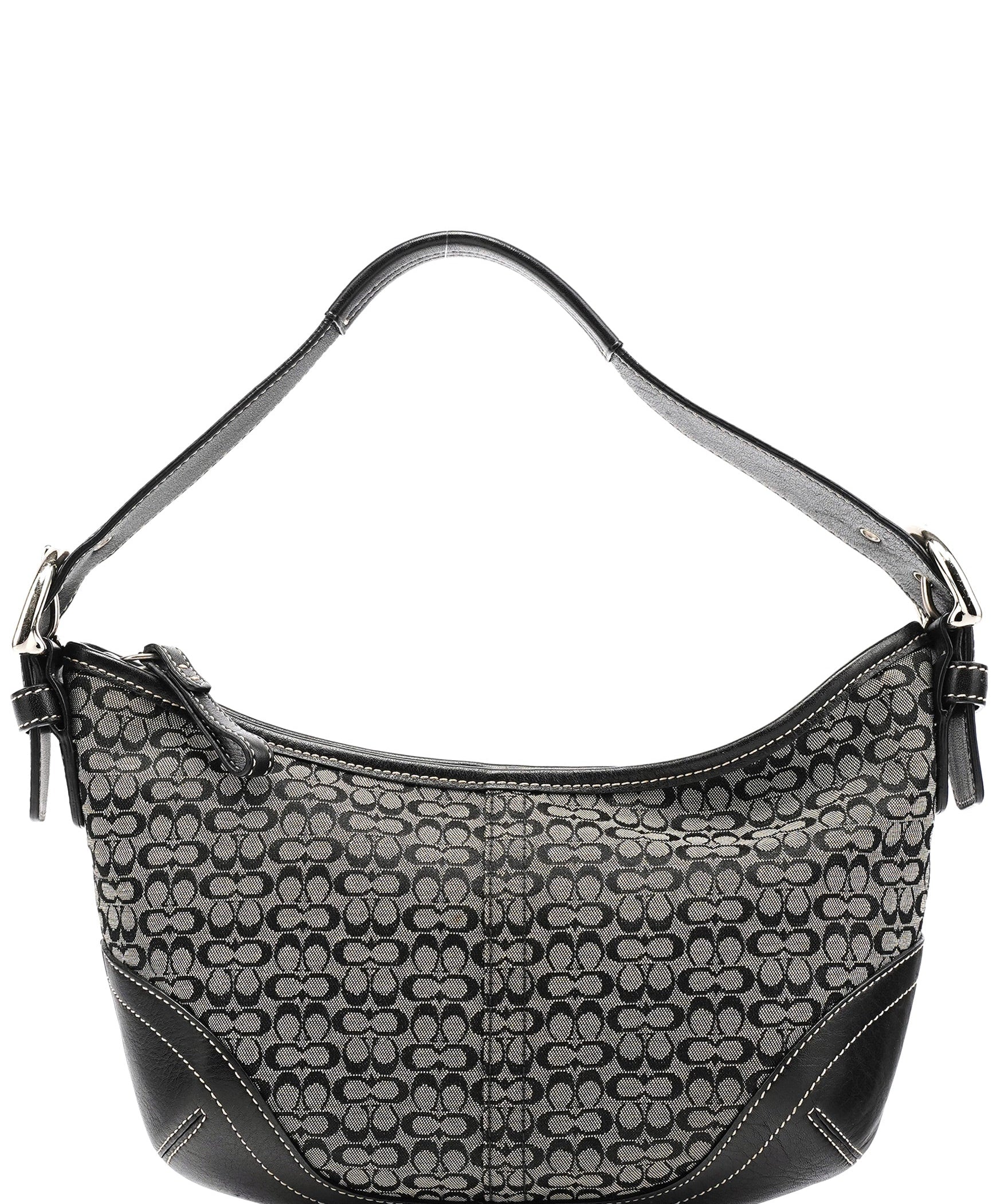 Coach 6351 Grey Black Signature Soho Shoulder Bag