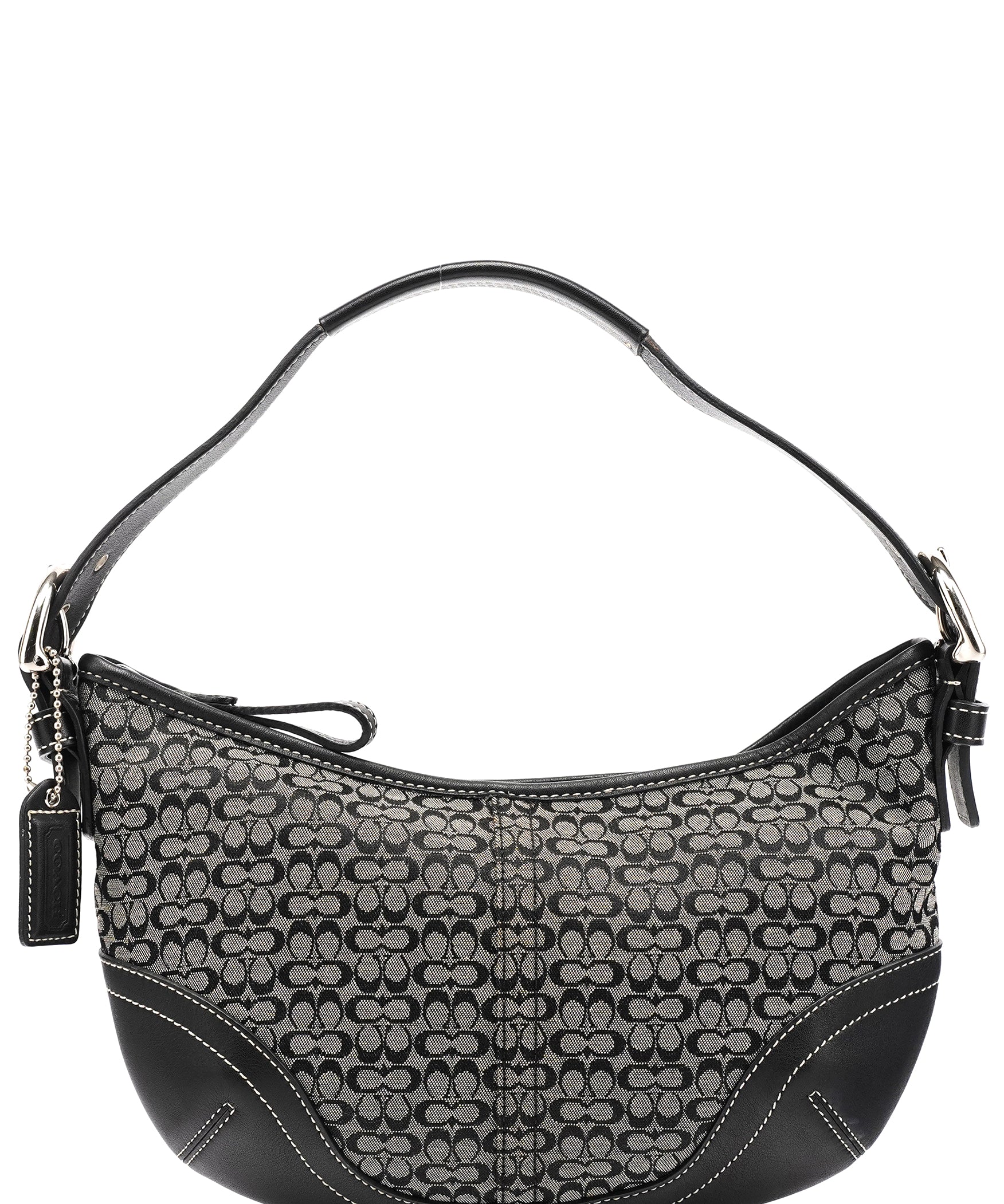 Coach 6351 Grey Black Signature Soho Shoulder Bag