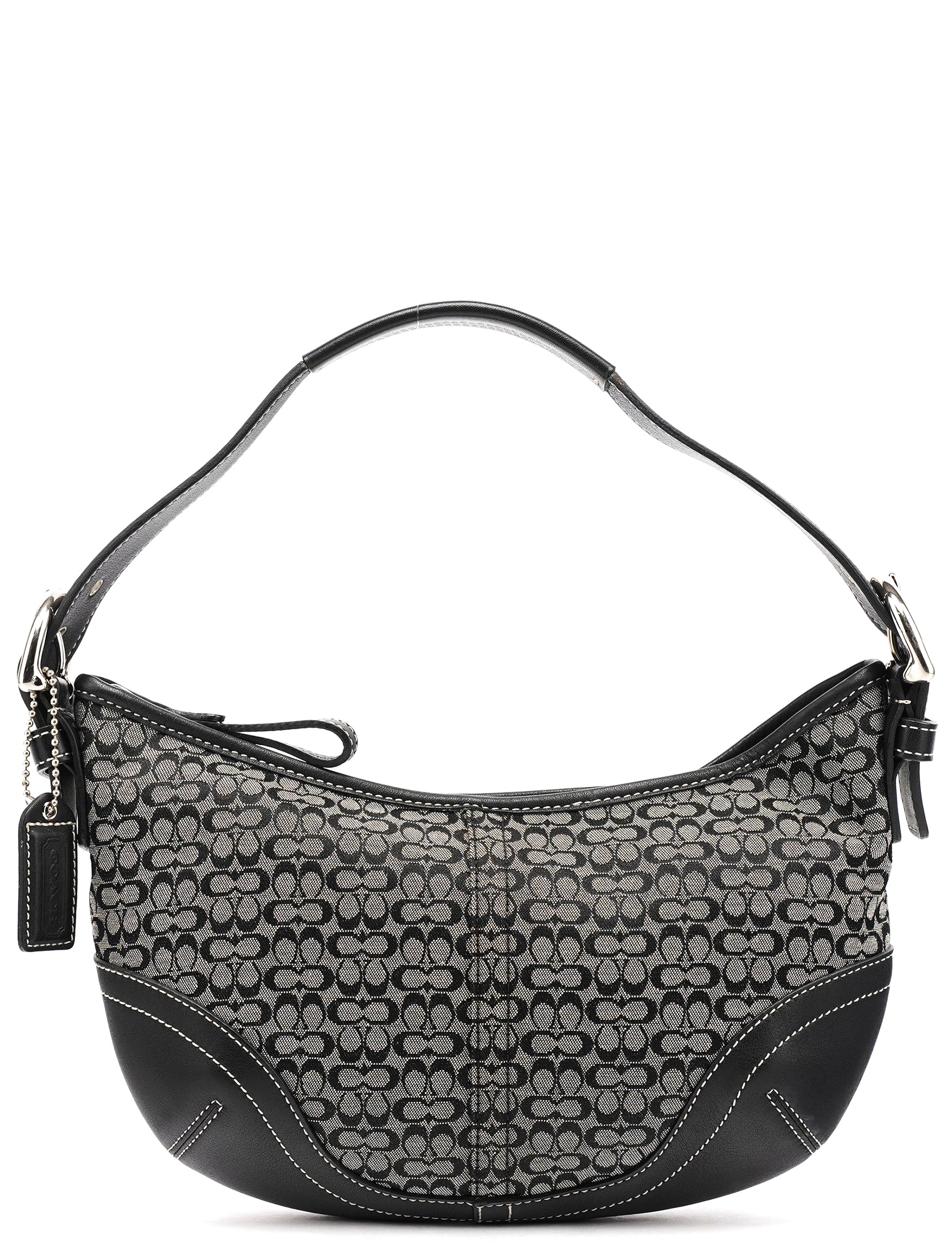 Coach 6351 Grey Black Signature Soho Shoulder Bag