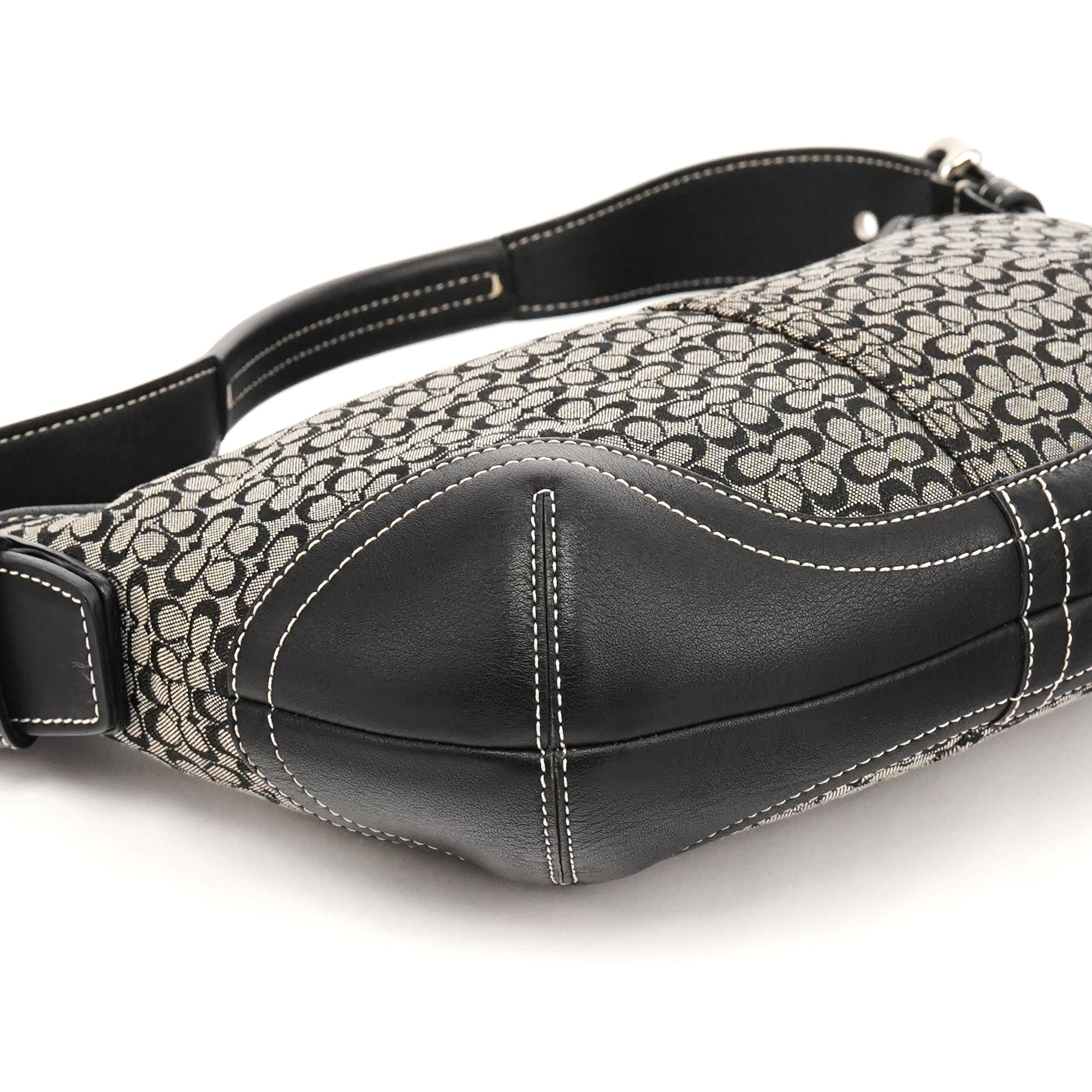 Coach 6351 Grey Black Signature Soho Shoulder Bag