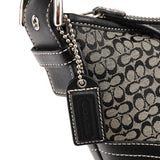 Coach 6351 Grey Black Signature Soho Shoulder Bag
