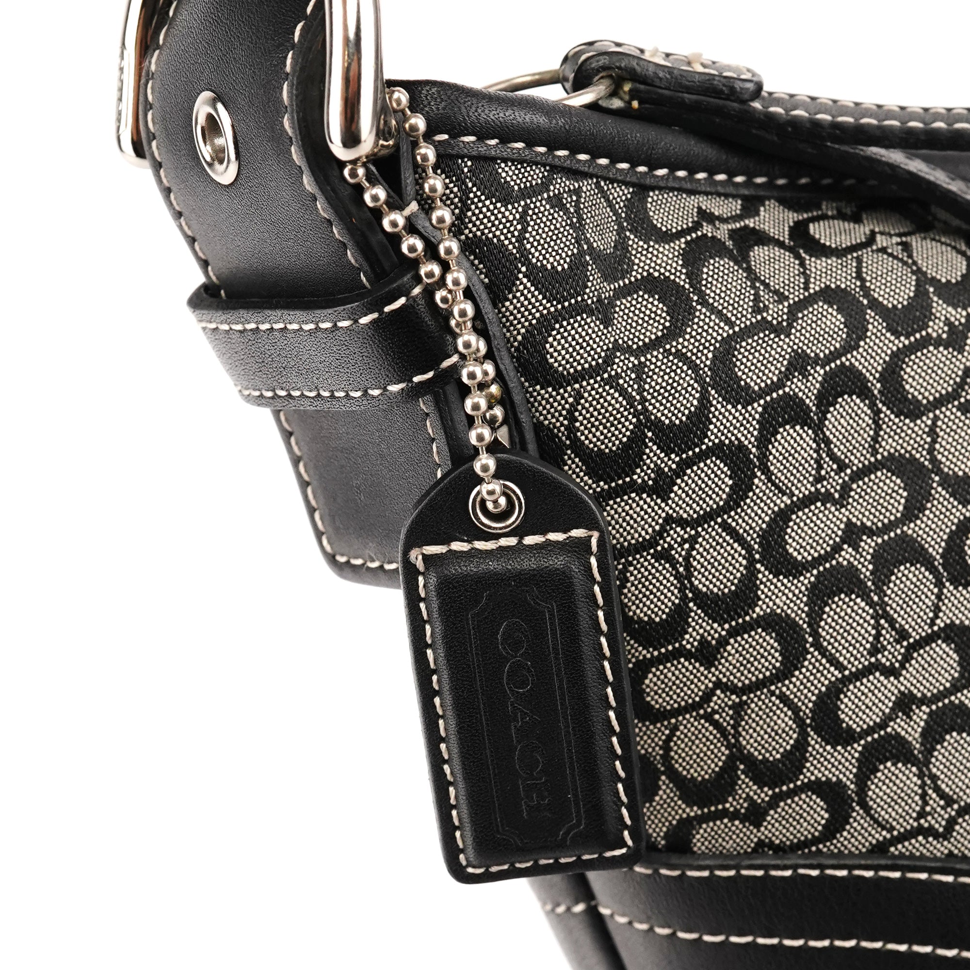 Coach 6351 Grey Black Signature Soho Shoulder Bag