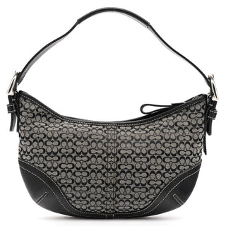 Coach 6351 Grey Black Signature Soho Shoulder Bag
