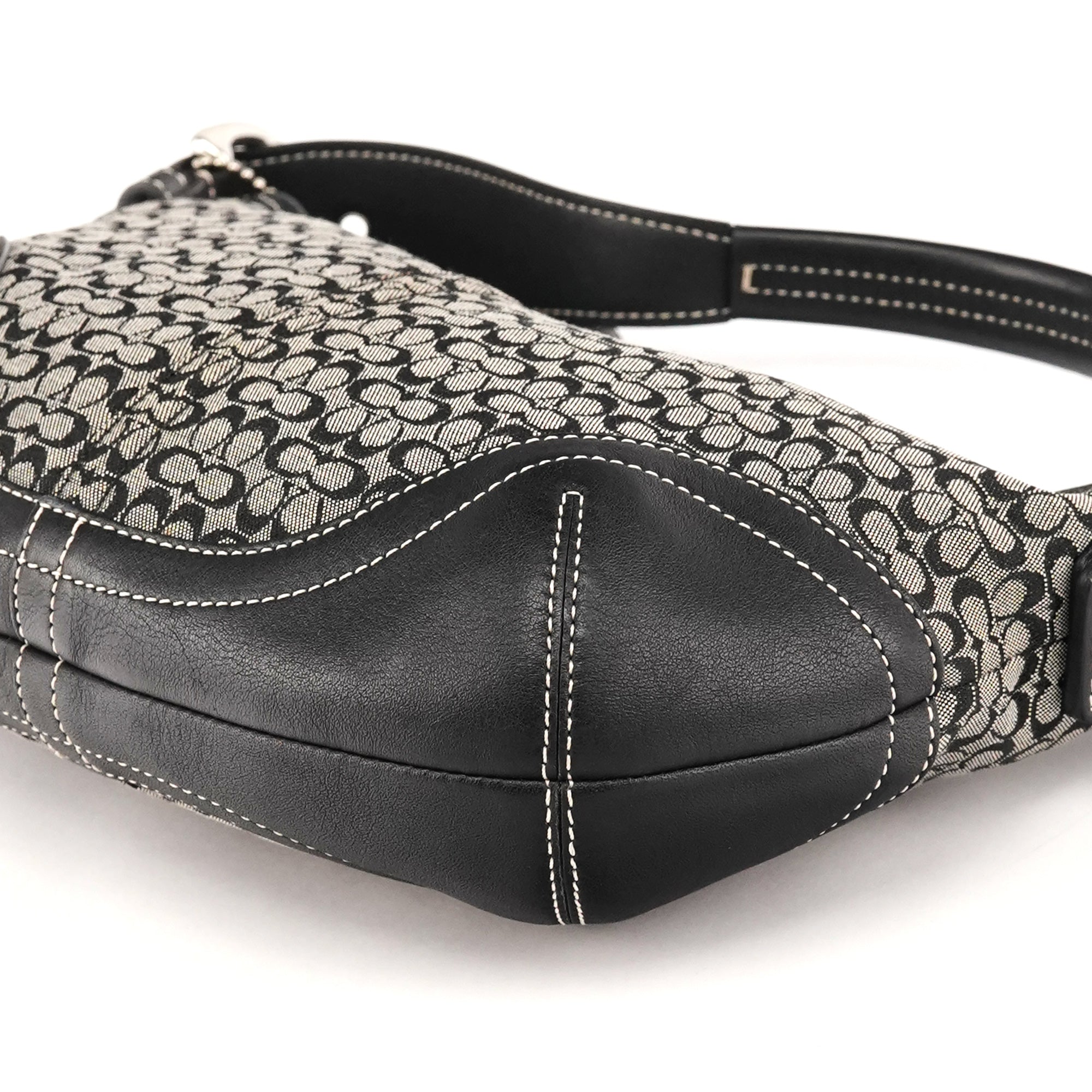 Coach 6351 Grey Black Signature Soho Shoulder Bag
