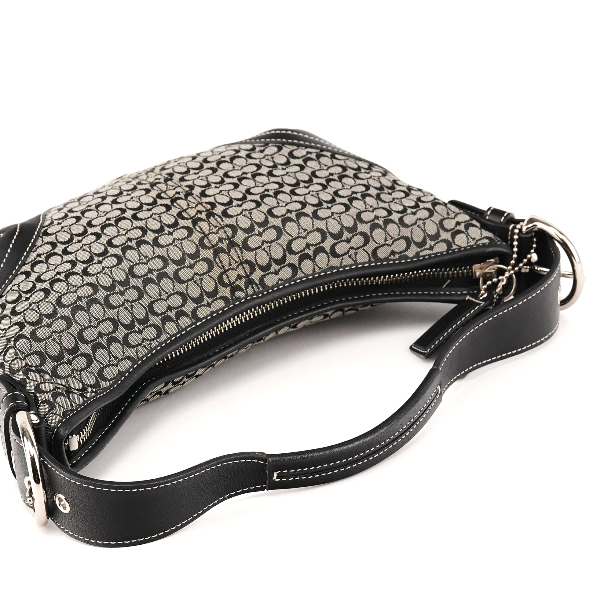 Coach 6351 Grey Black Signature Soho Shoulder Bag