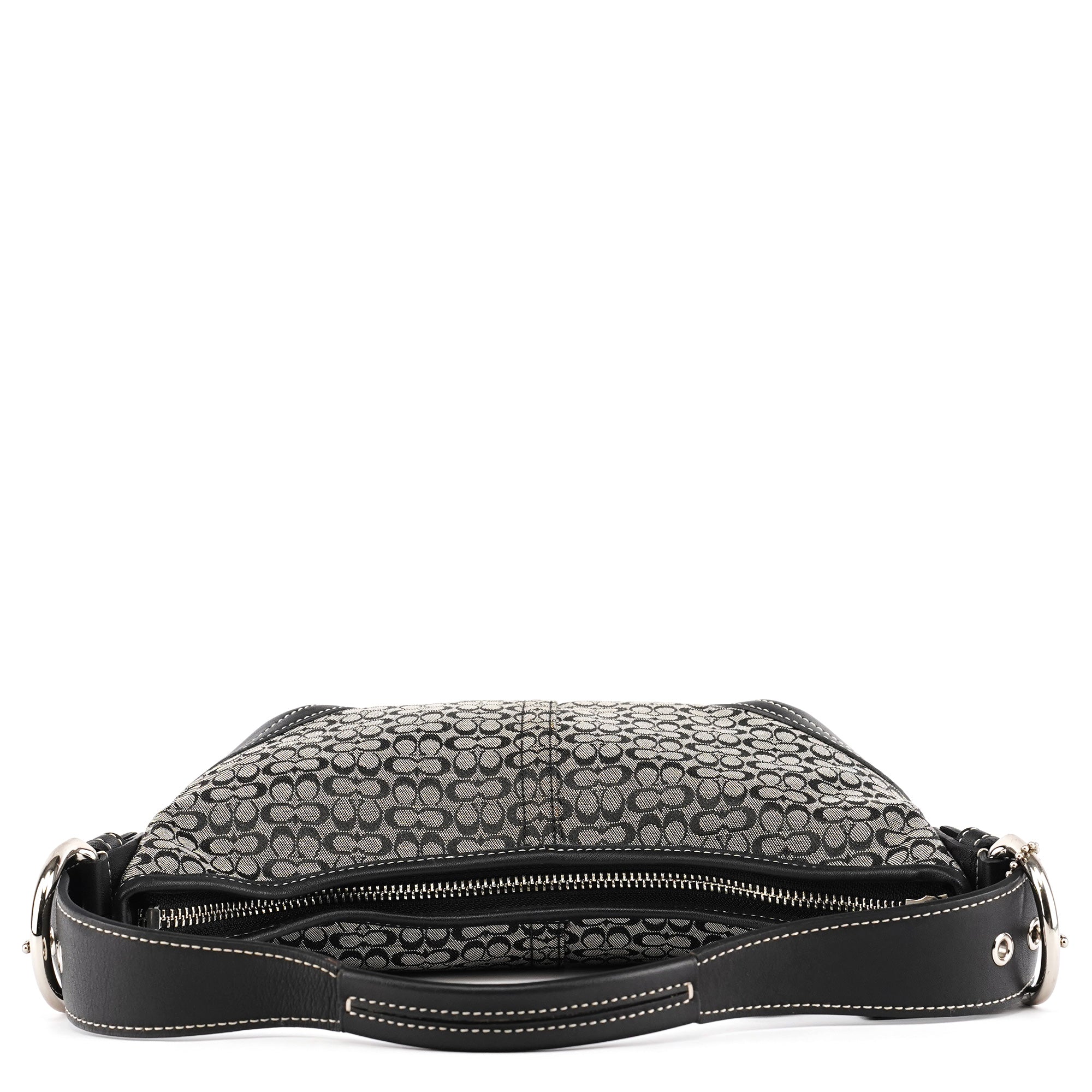 Coach 6351 Grey Black Signature Soho Shoulder Bag