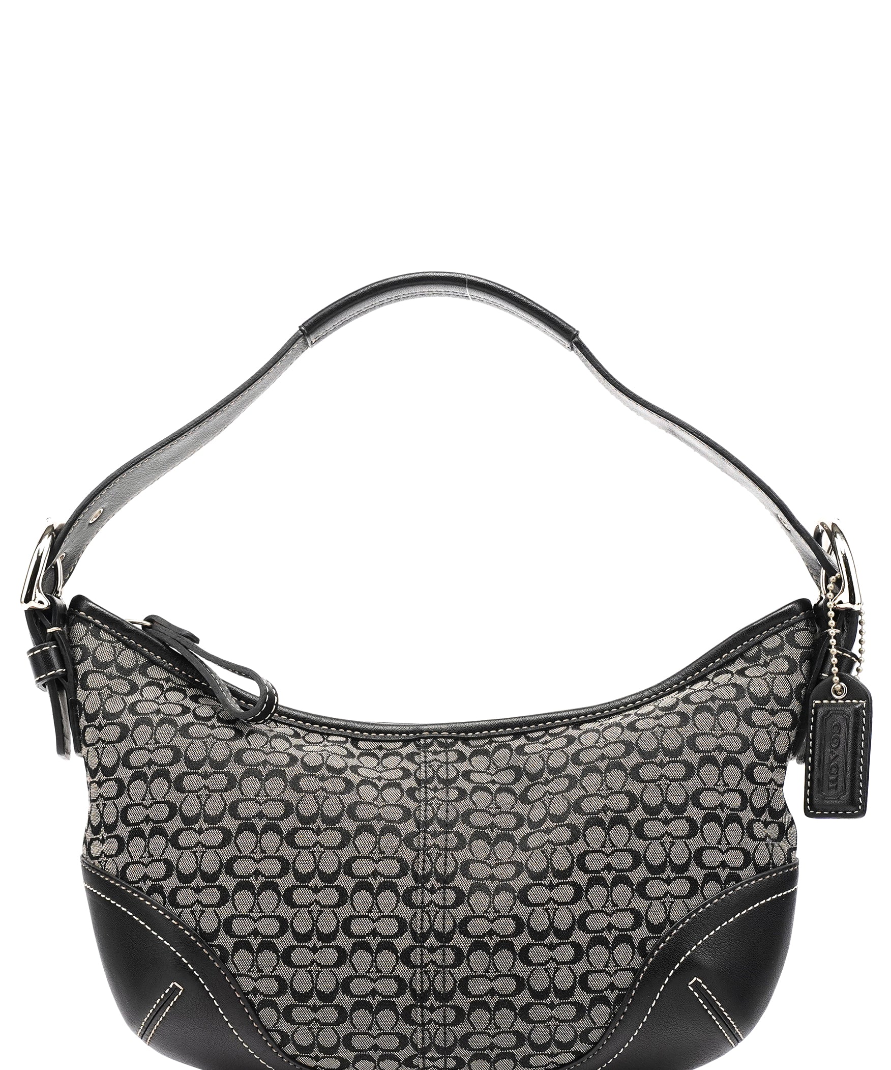 Coach 6351 Grey Black Signature Soho Shoulder Bag