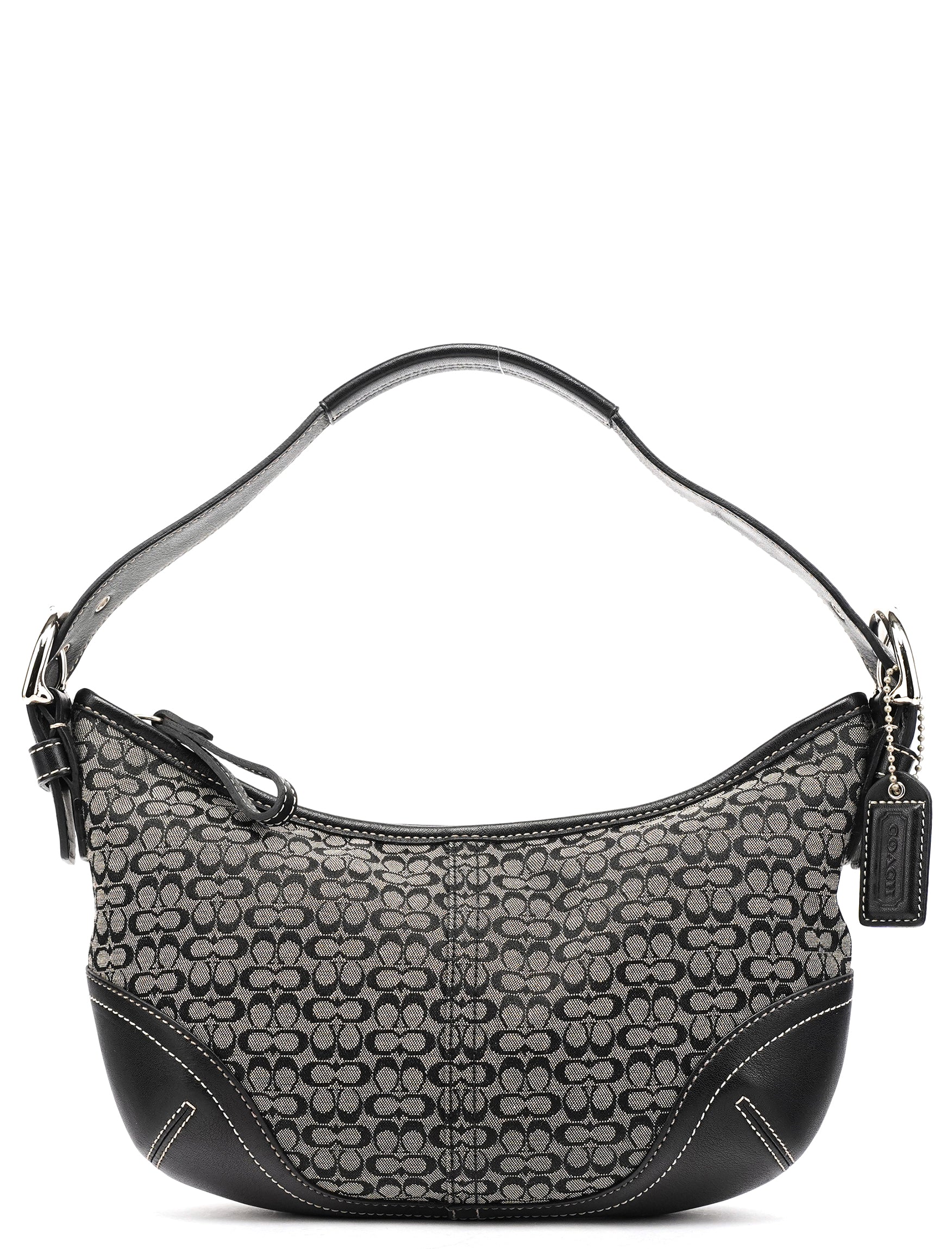 Coach 6351 Grey Black Signature Soho Shoulder Bag