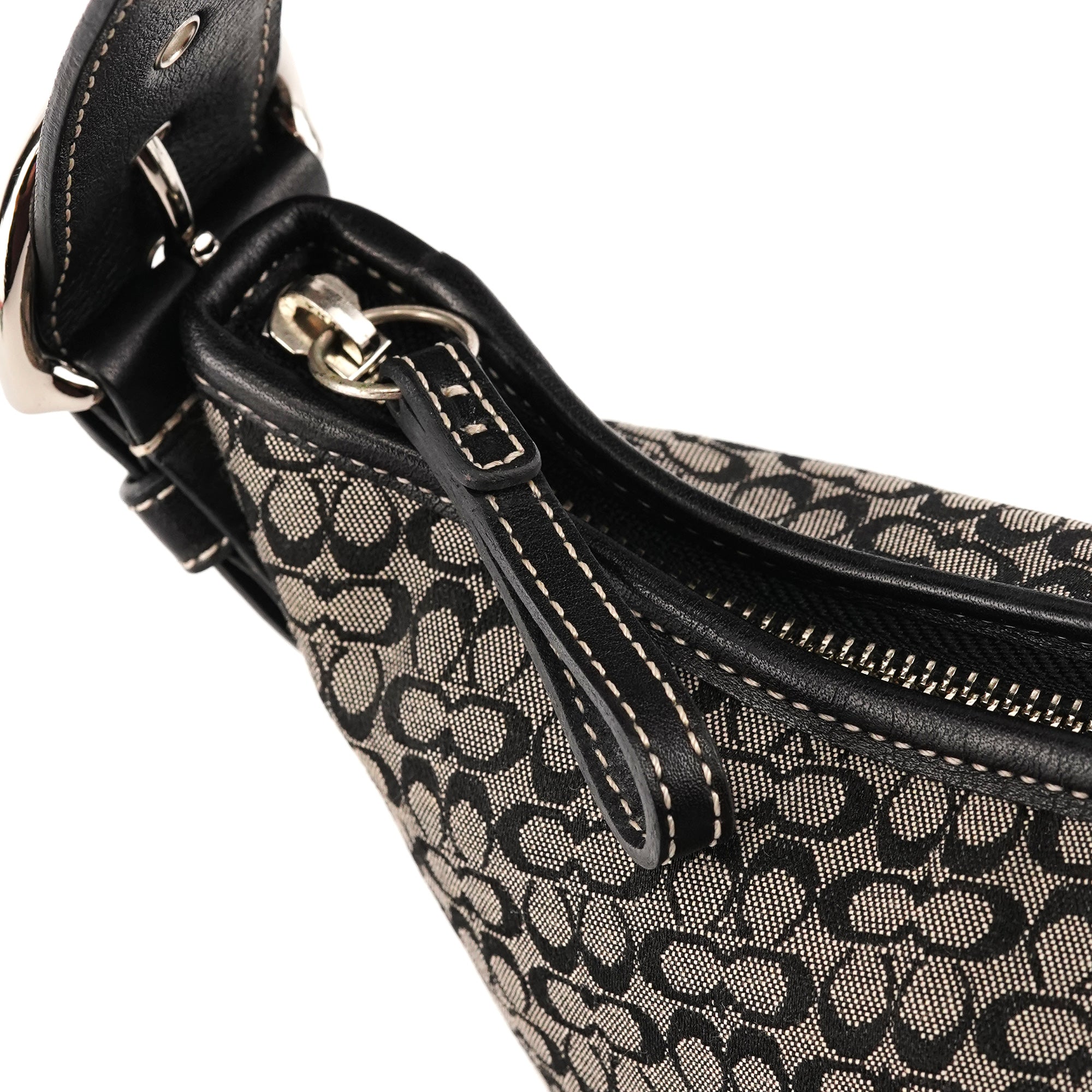 Coach 6351 Grey Black Signature Soho Shoulder Bag