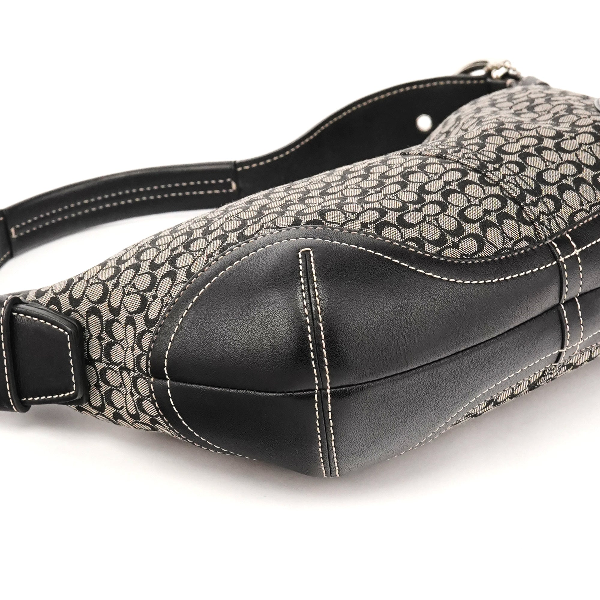 Coach 6351 Grey Black Signature Soho Shoulder Bag
