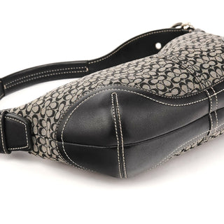 Coach 6351 Grey Black Signature Soho Shoulder Bag
