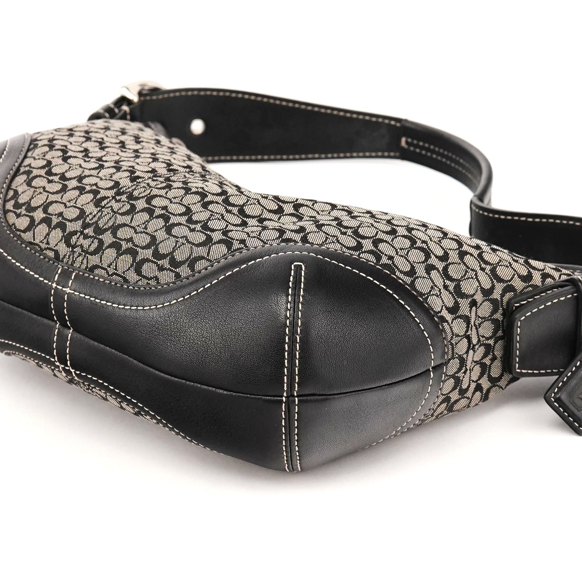 Coach 6351 Grey Black Signature Soho Shoulder Bag