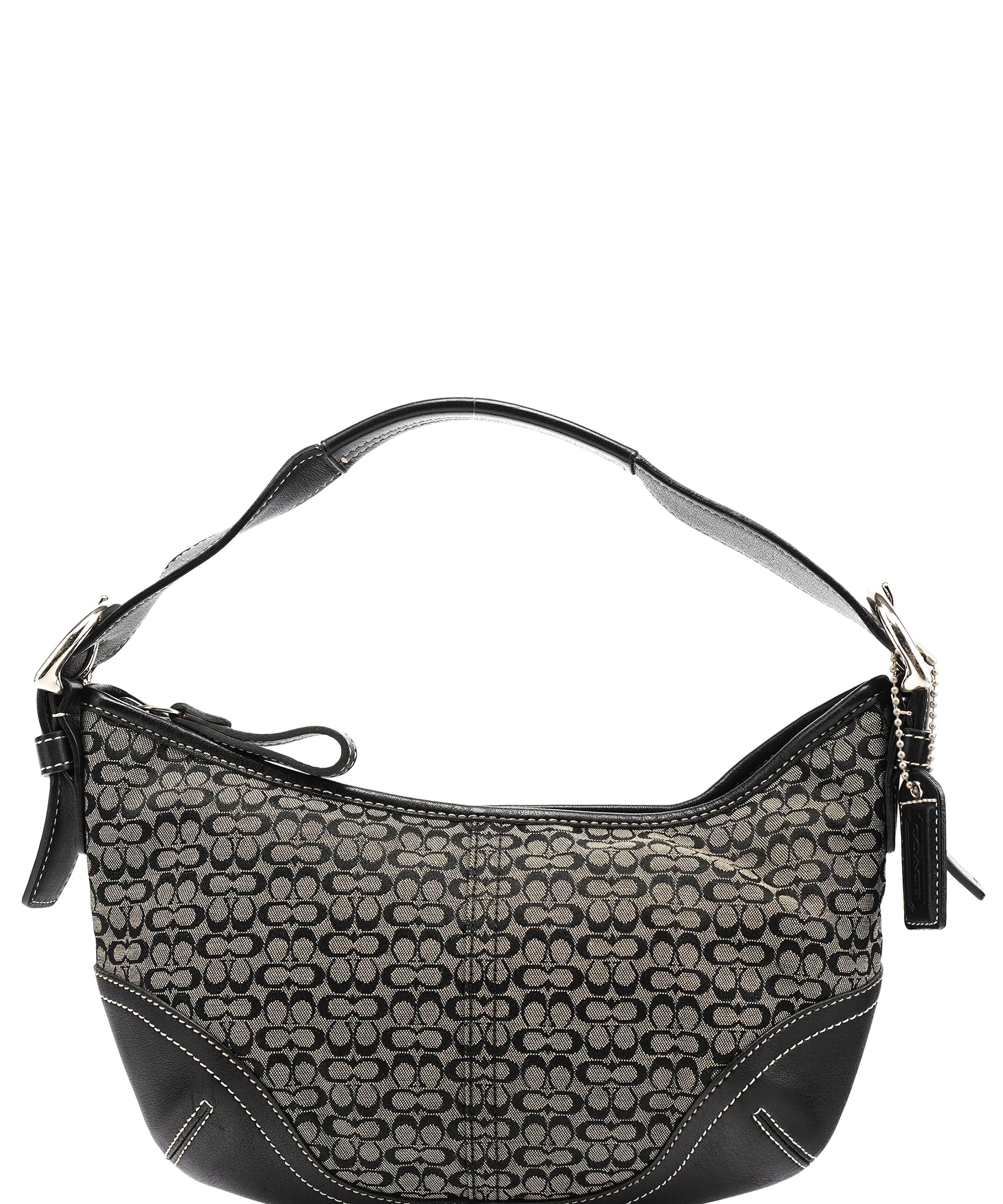 Coach 6351 Grey Black Signature Soho Shoulder Bag