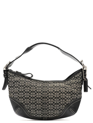 Coach 6351 Grey Black Signature Soho Shoulder Bag
