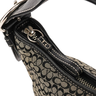 Coach 6351 Grey Black Signature Soho Shoulder Bag