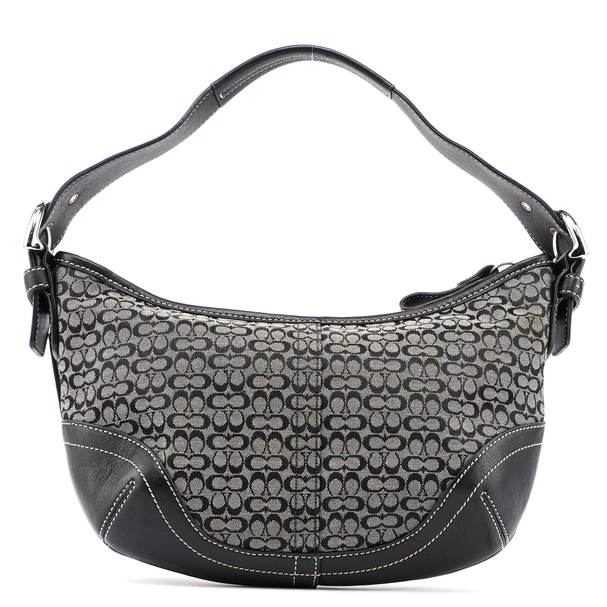 Coach 6351 Grey Mini Signature C Crescent Shoulder Bag