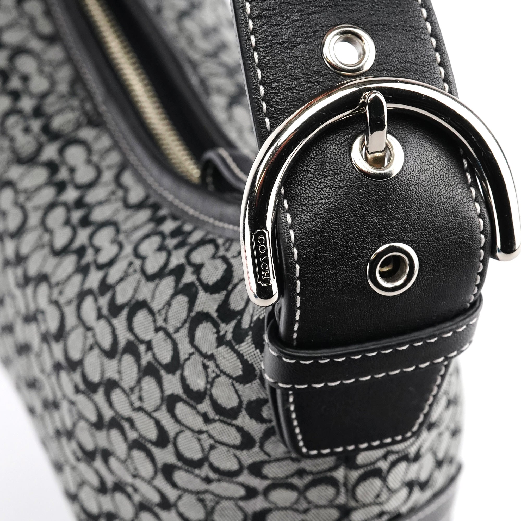Coach 6351 Grey Signature C Hobo Shoulder Bag