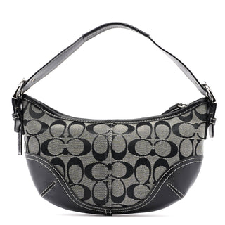 Coach 6351 Grey Signature C Rounded Shoulder Bag