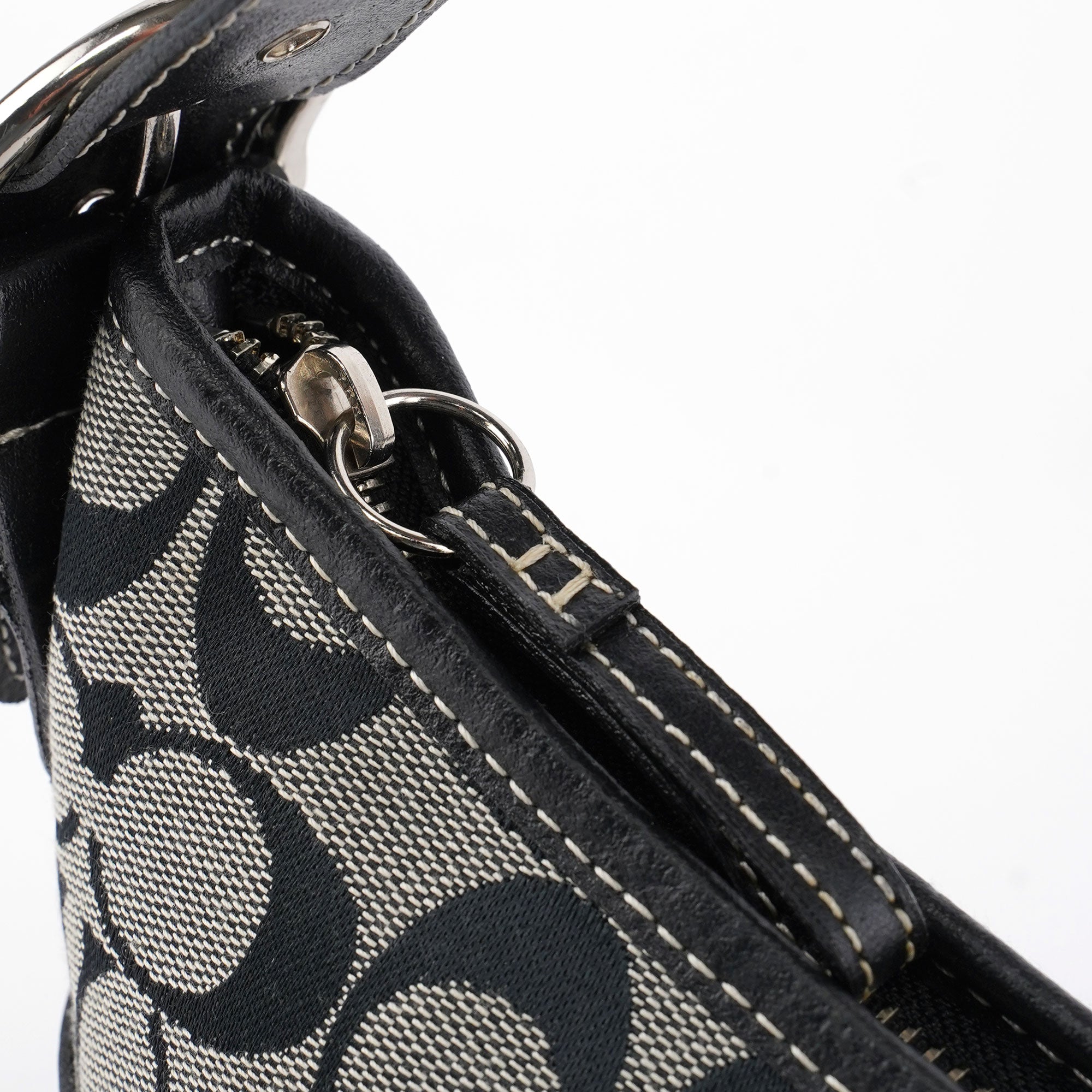 Coach 6351 Grey Signature C Rounded Shoulder Bag
