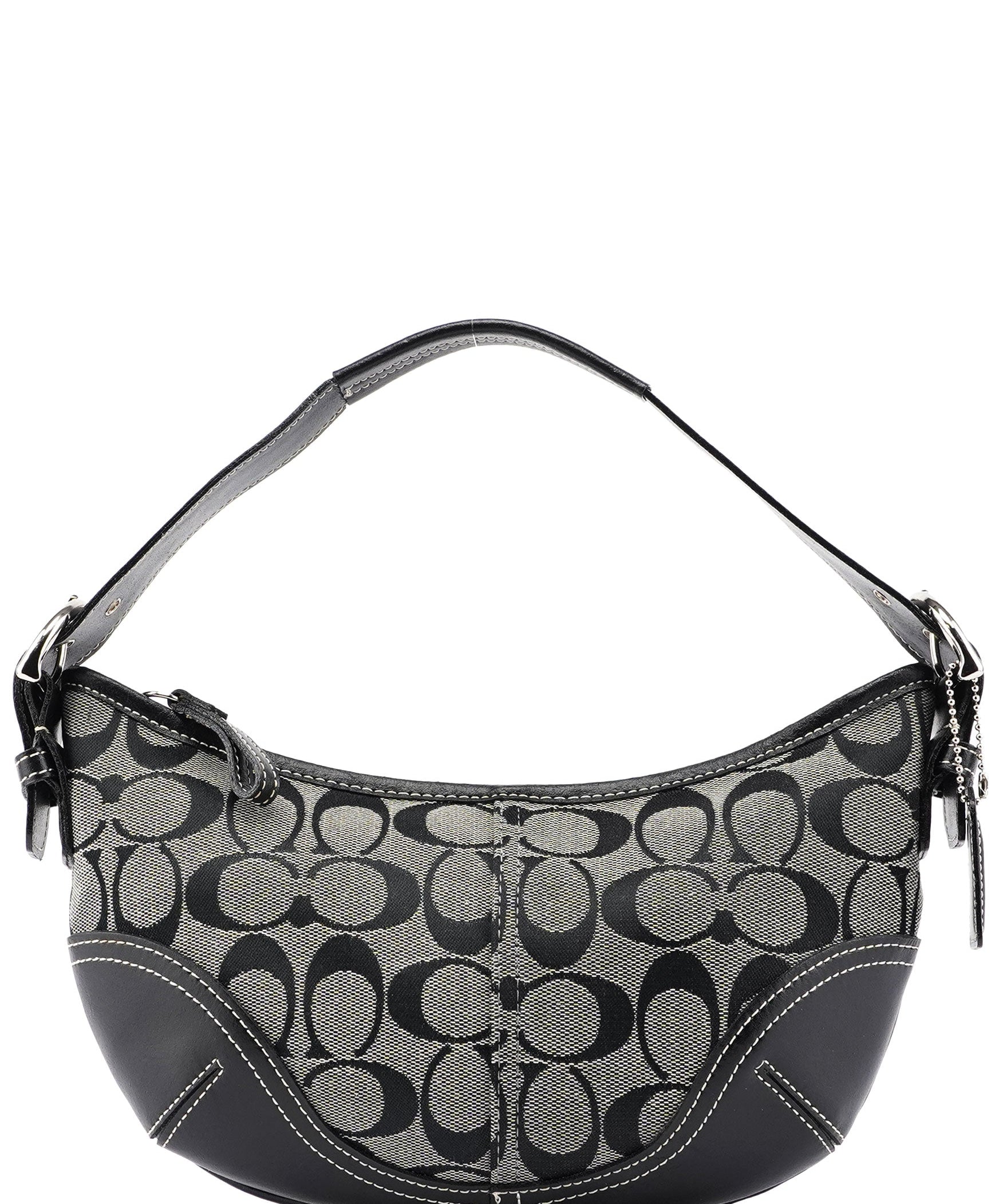 Coach 6351 Grey Signature C Rounded Shoulder Bag