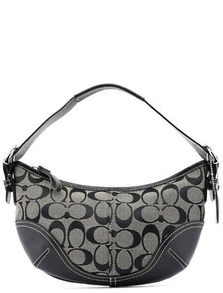 Coach 6351 Grey Signature C Rounded Shoulder Bag