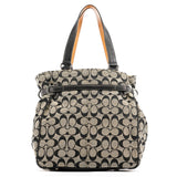 Coach 6352 Grey Black Signature Tote Bag