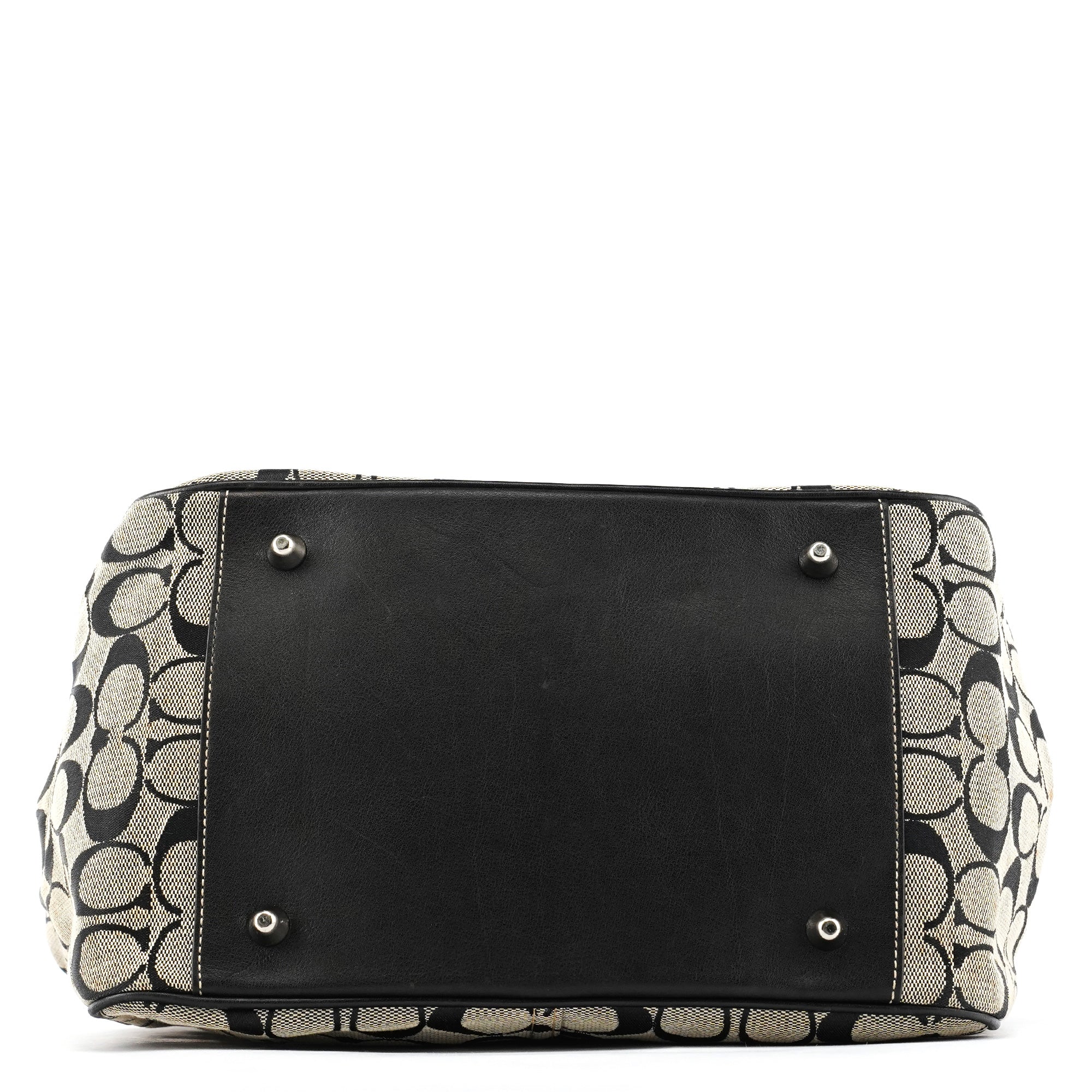 Coach 6352 Grey Black Signature Tote Bag