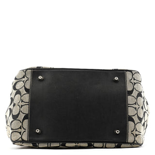 Coach 6352 Grey Black Signature Tote Bag