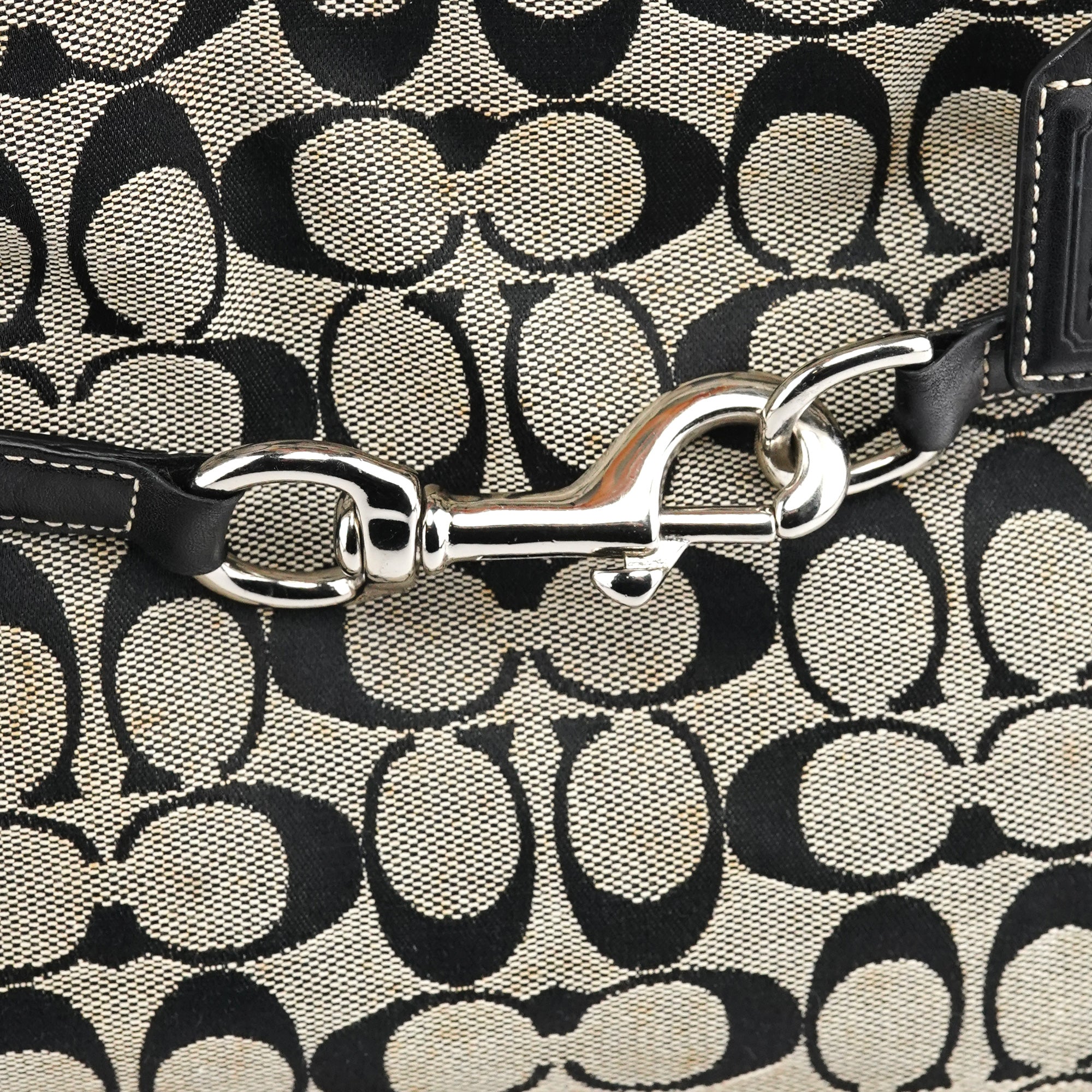Coach 6352 Grey Black Signature Tote Bag