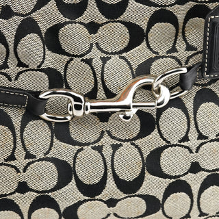 Coach 6352 Grey Black Signature Tote Bag