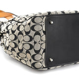Coach 6352 Grey Black Signature Tote Bag