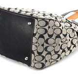 Coach 6352 Grey Black Signature Tote Bag