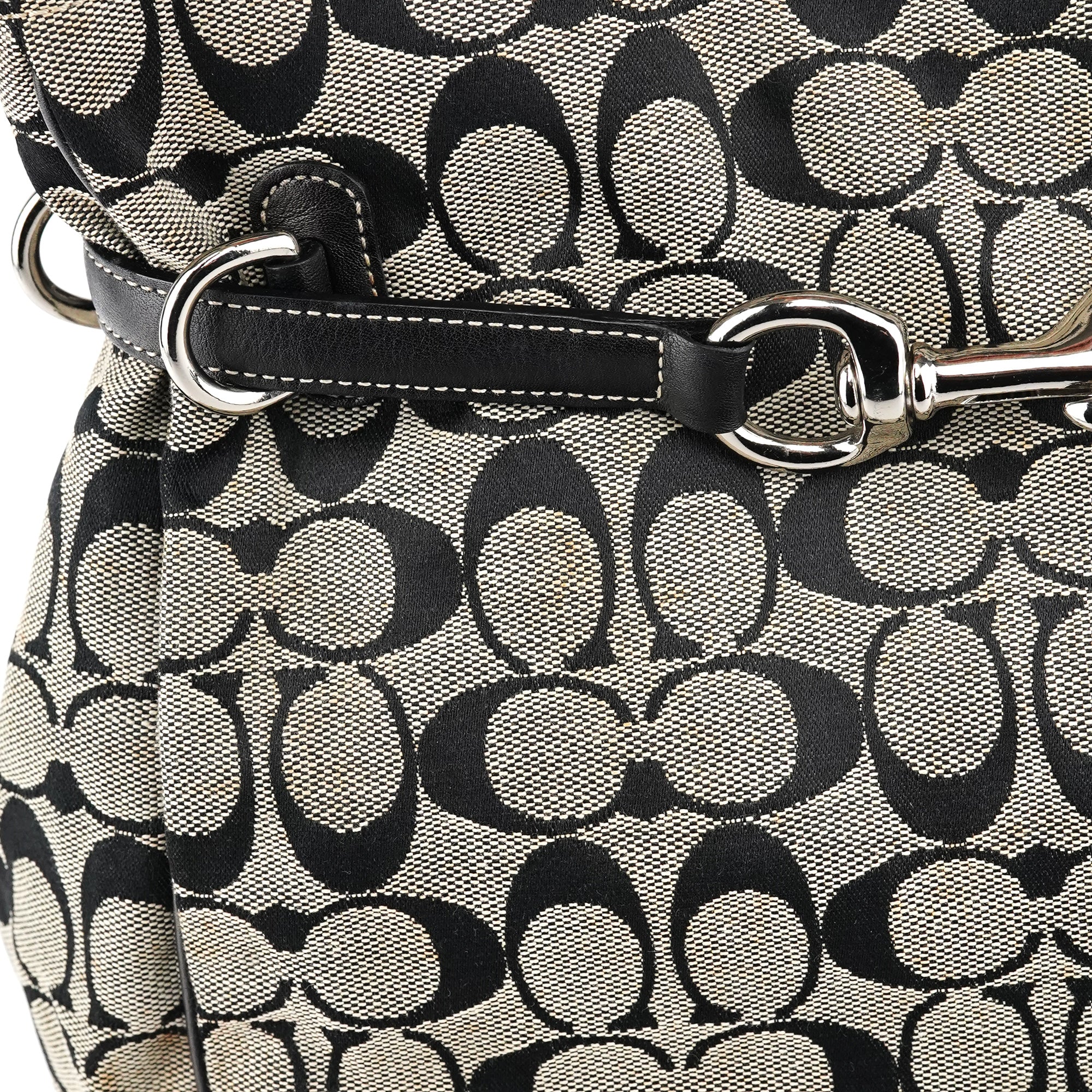 Coach 6352 Grey Black Signature Tote Bag