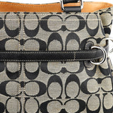 Coach 6352 Grey Black Signature Tote Bag
