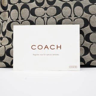 Coach 6352 Grey Black Signature Tote Bag