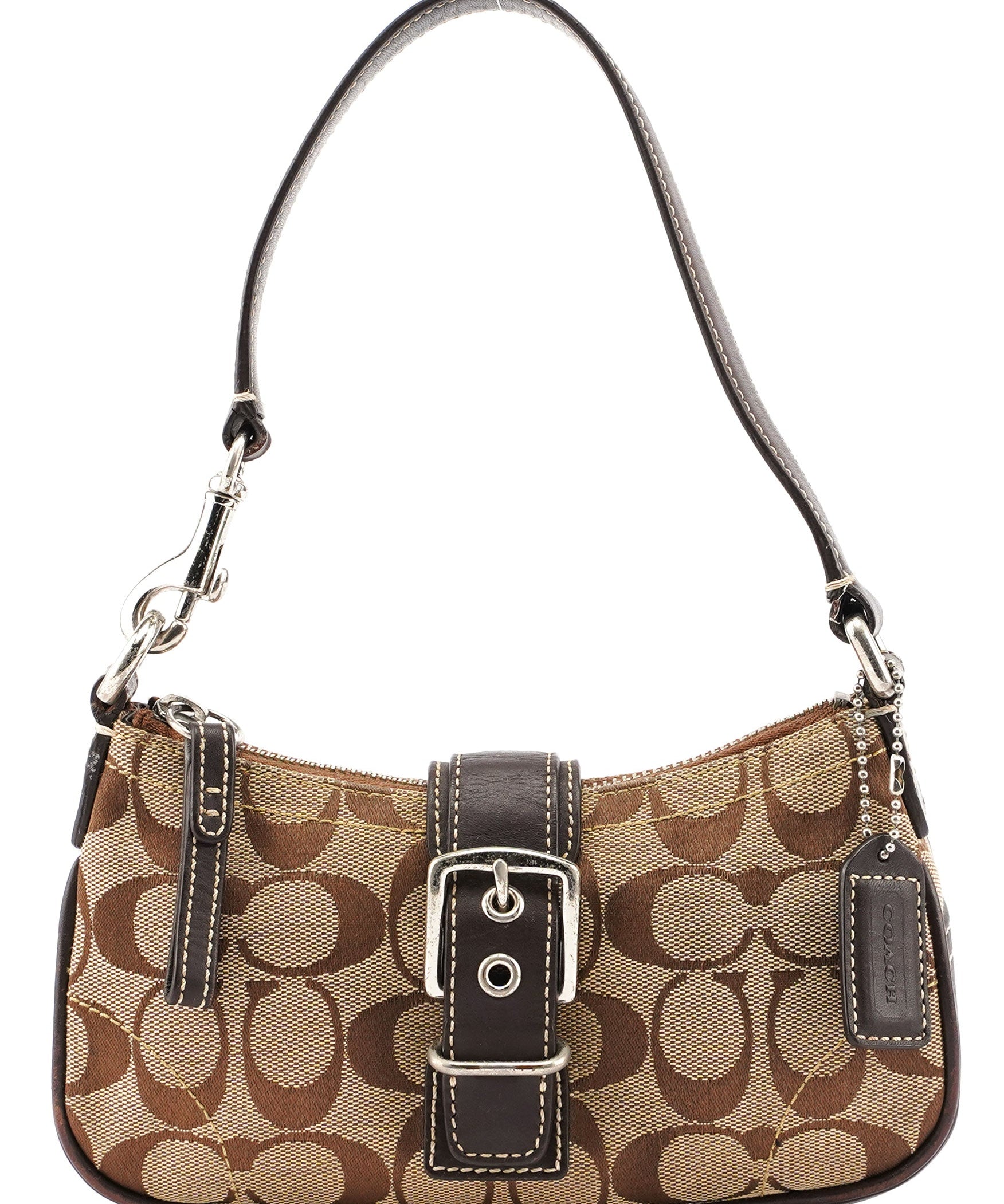 Coach 6362 Beige Brown Signature C Soho Shoulder Bag