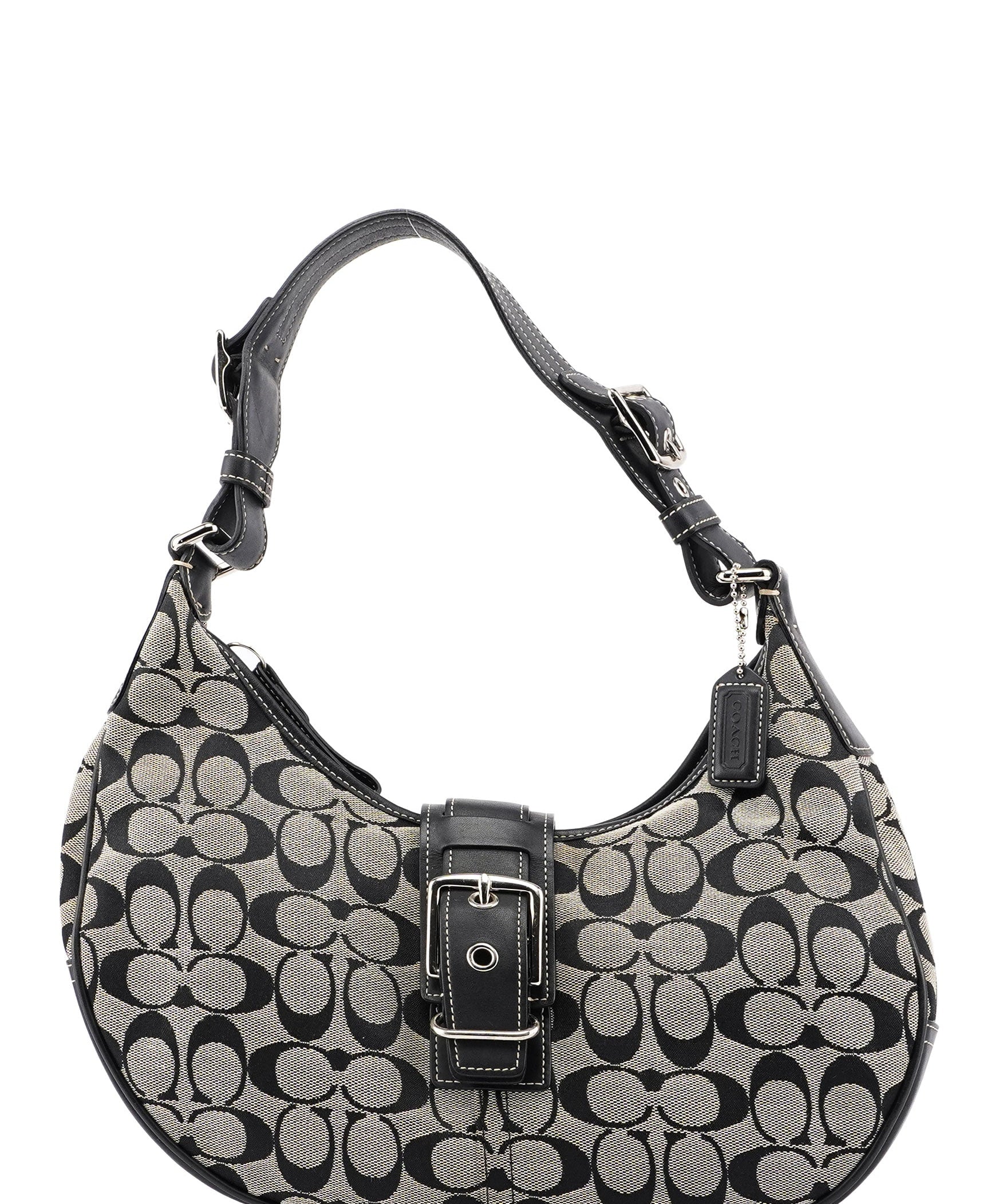 Coach 6363 Grey Signature C Crescent Soho Shoulder Bag