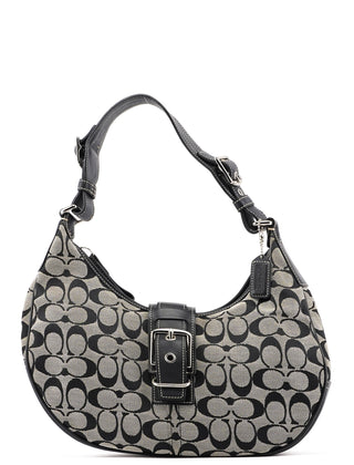 Coach 6363 Grey Signature C Crescent Soho Shoulder Bag