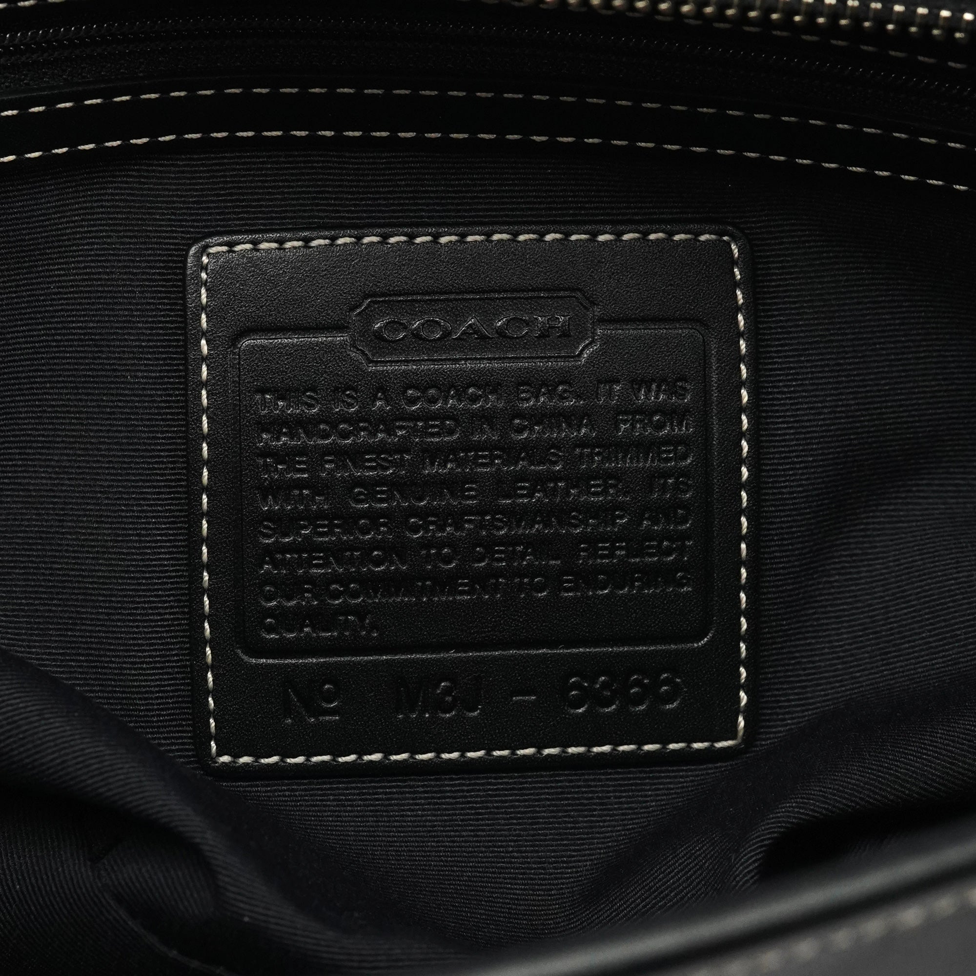 Coach 6366 Black Signature Canvas Soho Tote Bag