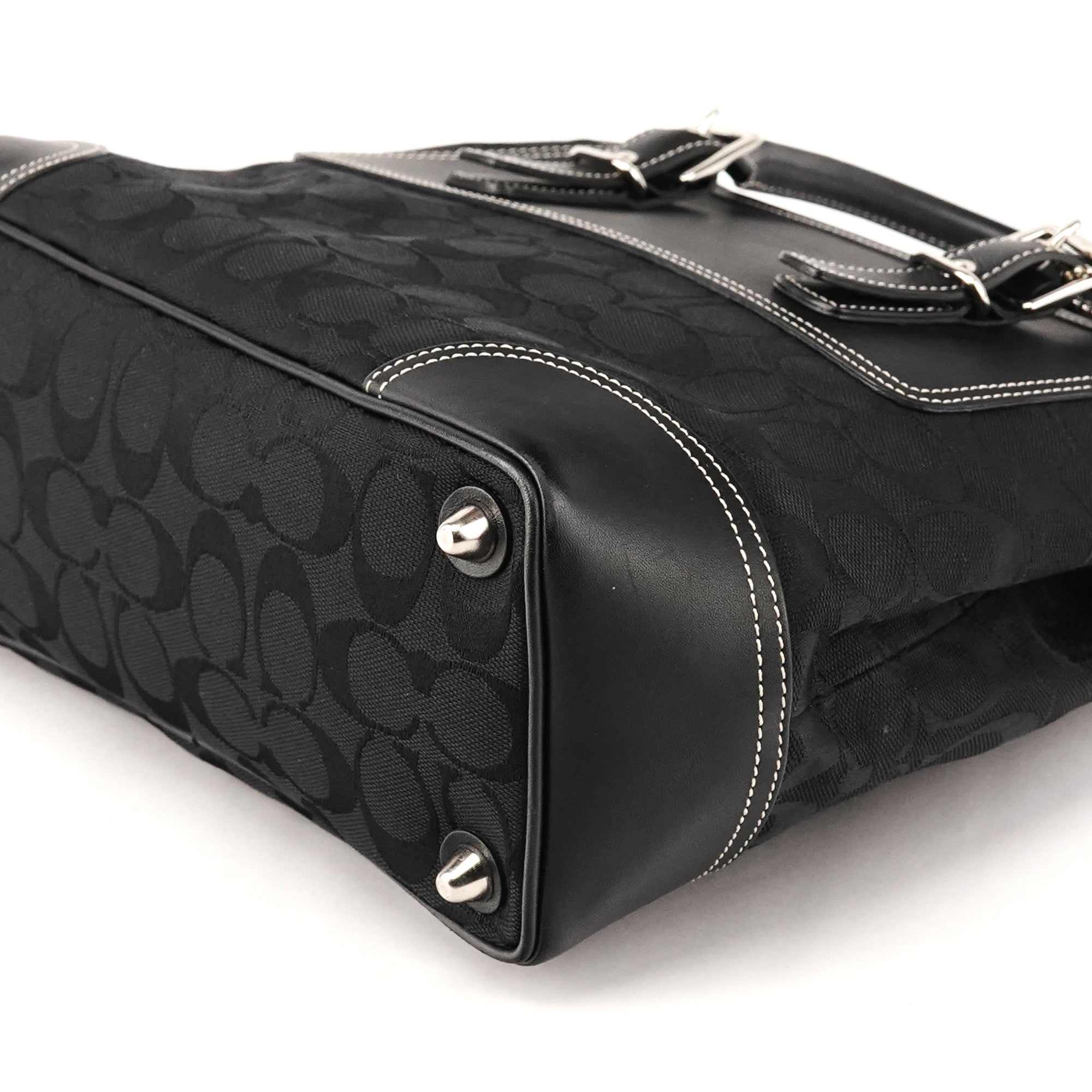 Coach 6366 Black Signature Canvas Soho Tote Bag