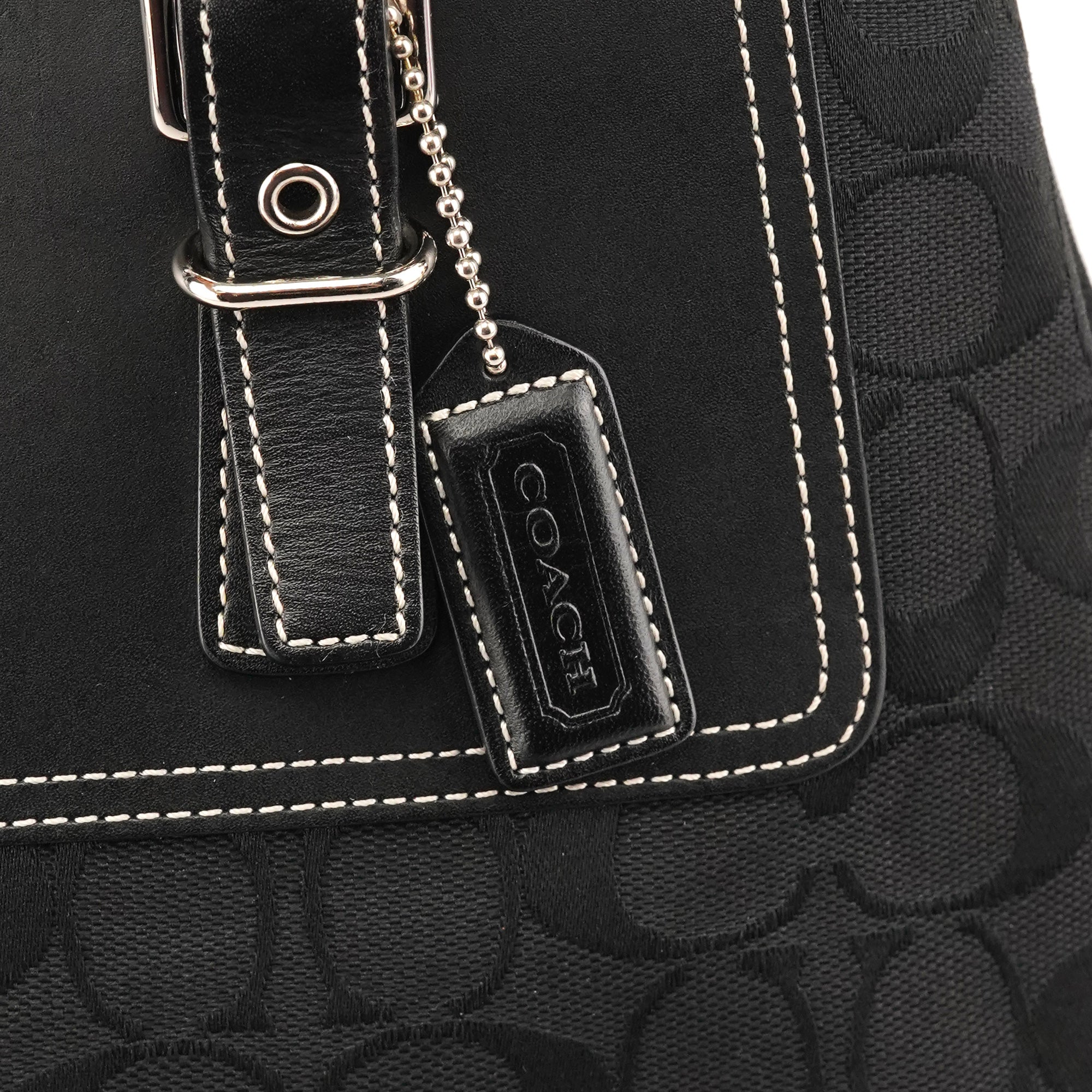 Coach 6366 Black Signature Canvas Soho Tote Bag