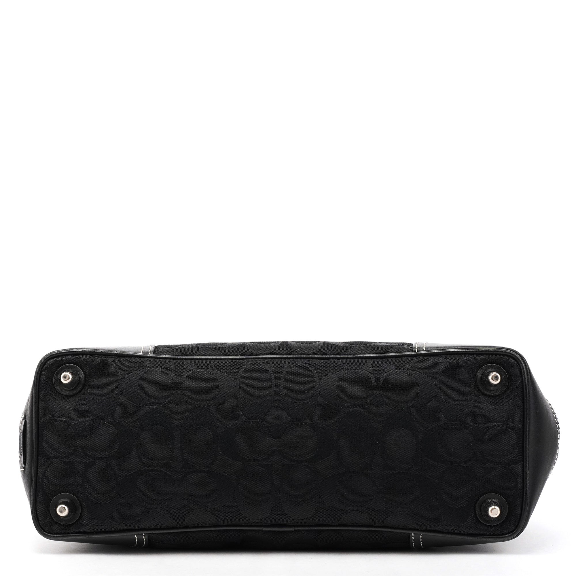 Coach 6366 Black Signature Canvas Soho Tote Bag