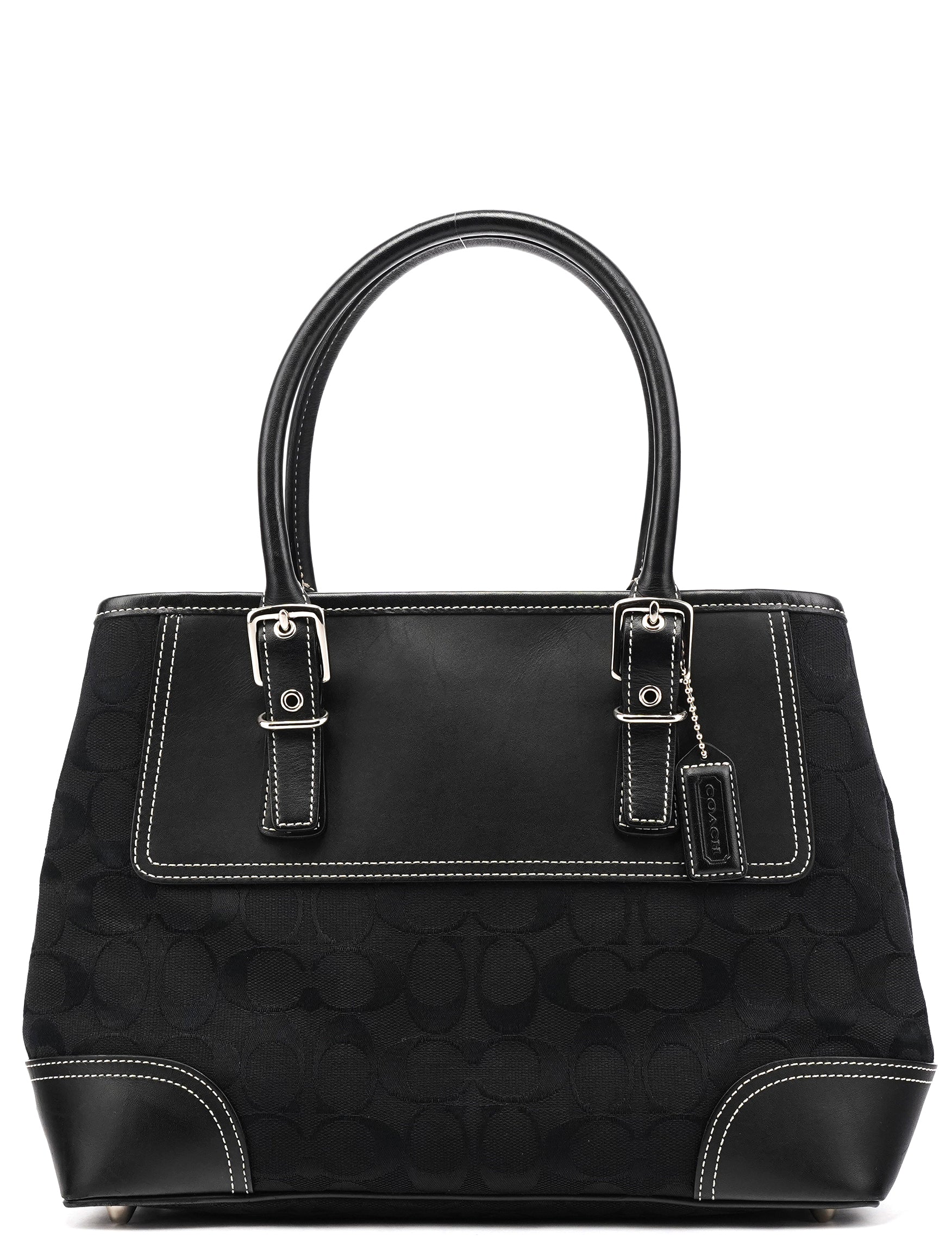 Coach 6366 Black Signature Canvas Soho Tote Bag