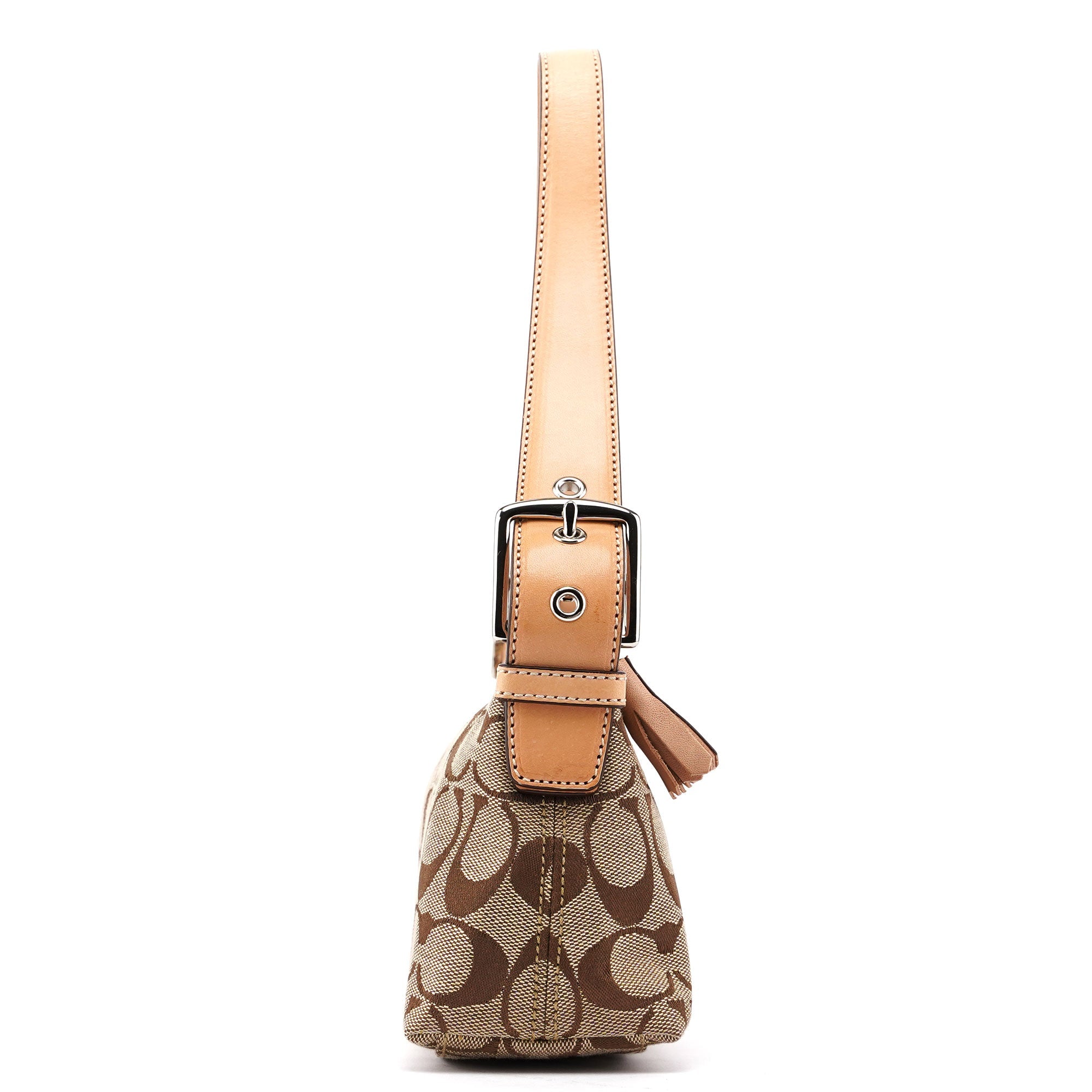 Coach 6371 Beige Signature C Demi Shoulder Bag