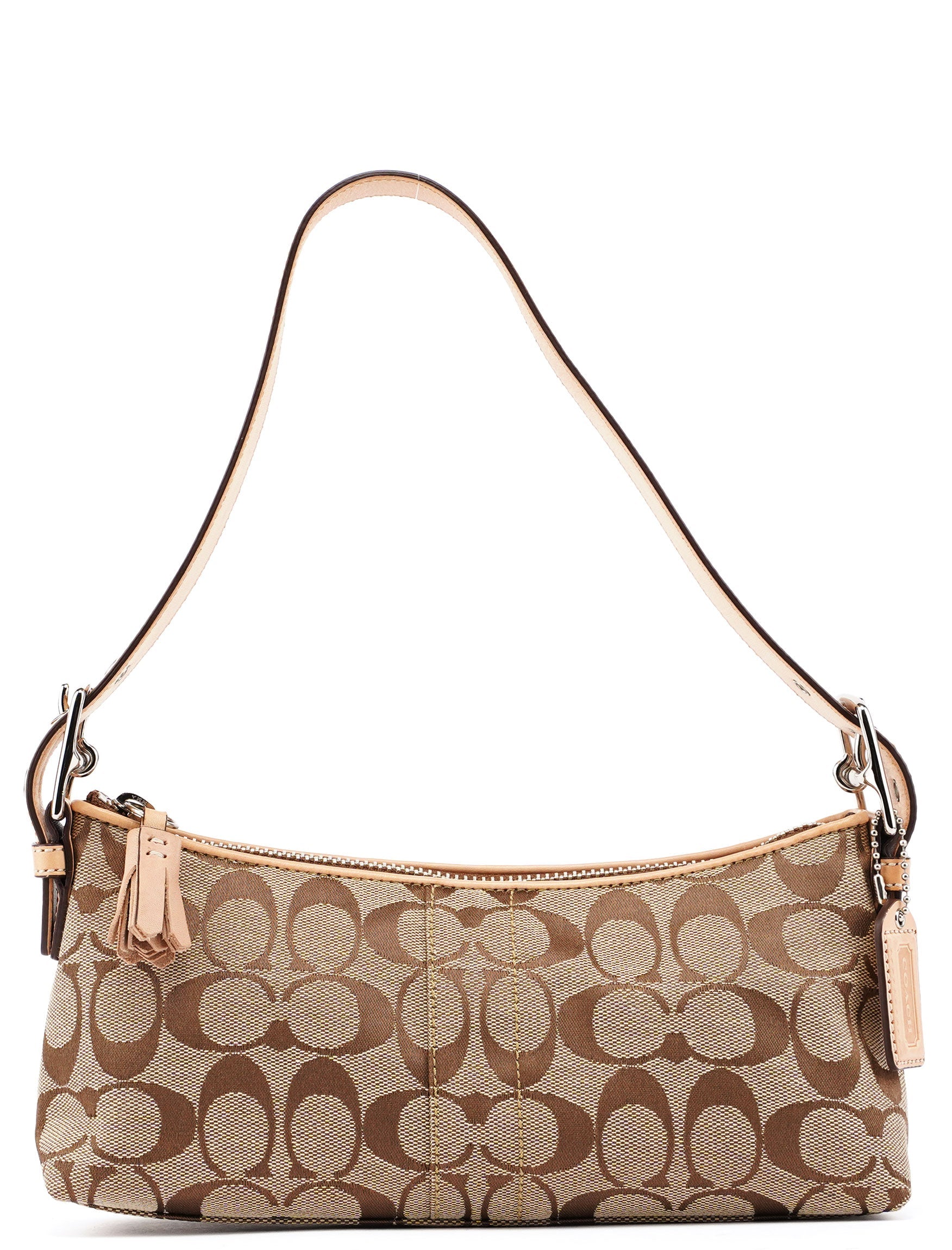 Coach 6371 Beige Signature C Demi Shoulder Bag