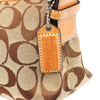 Coach 6371 Beige Signature Demi Shoulder Bag