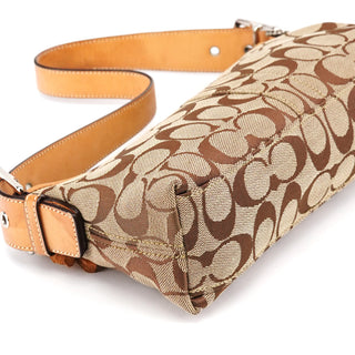 Coach 6371 Beige Tan Signature Demi Shoulder Bag
