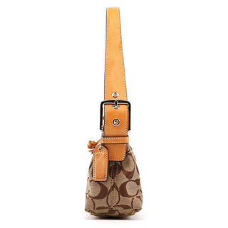 Coach 6371 Beige Tan Signature Demi Shoulder Bag